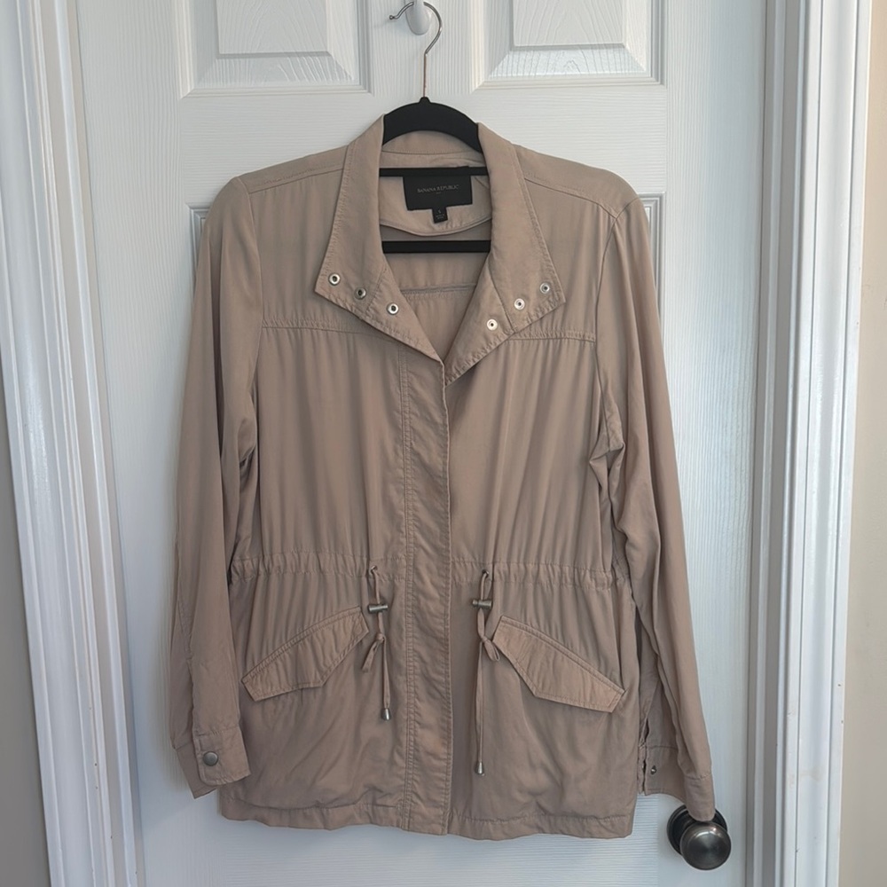 Banana Republic Tan Utility Jacket Lightweight Relaxed Fit